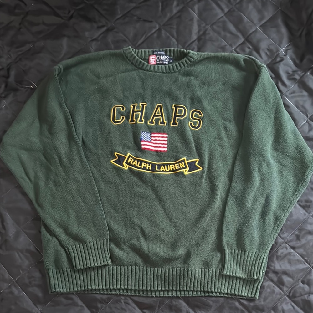 Vintage Chaps Green Sweater for Men